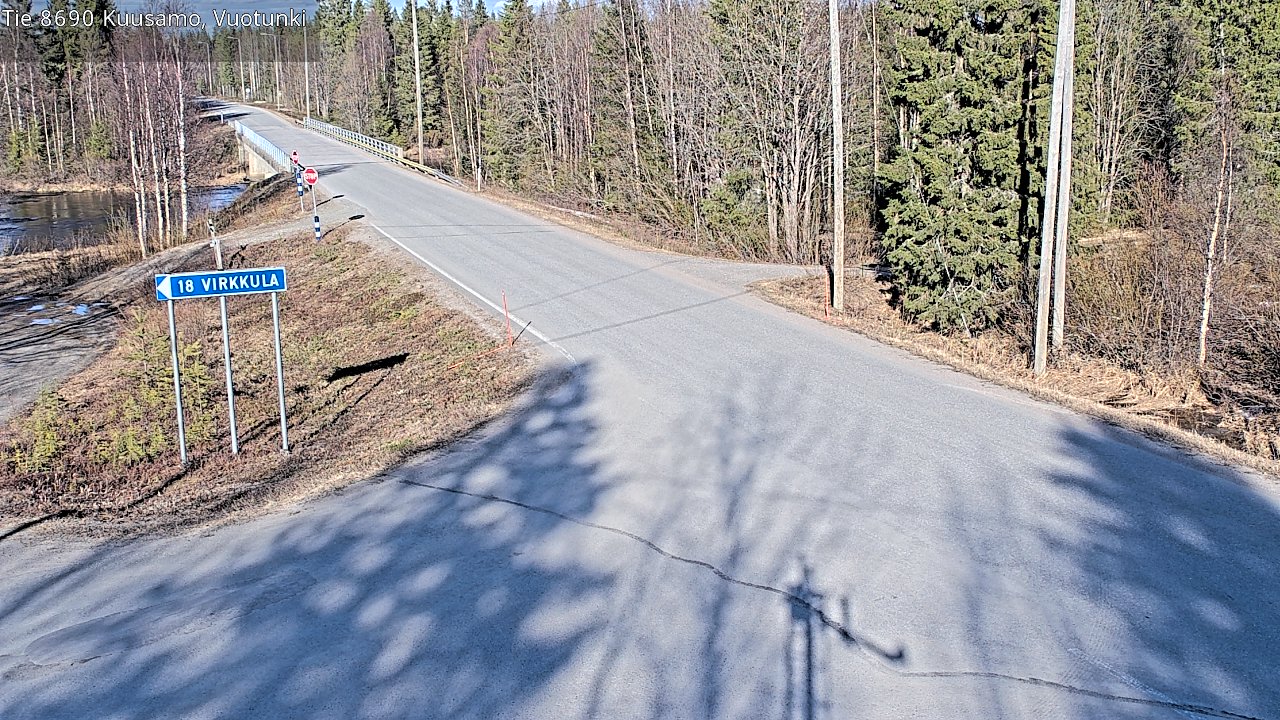 Weather Camera Image Väg 8690 Kuusamo, Vuotunki, Kuusamo, Pohjois-Pohjanmaa