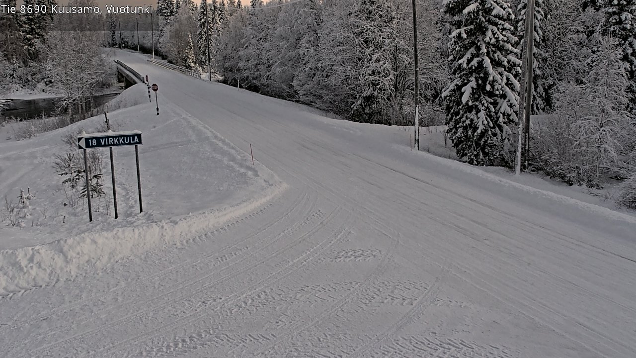 Weather Camera Image Road 8690 Kuusamo, Vuotunki, Kuusamo, Pohjois-Pohjanmaa