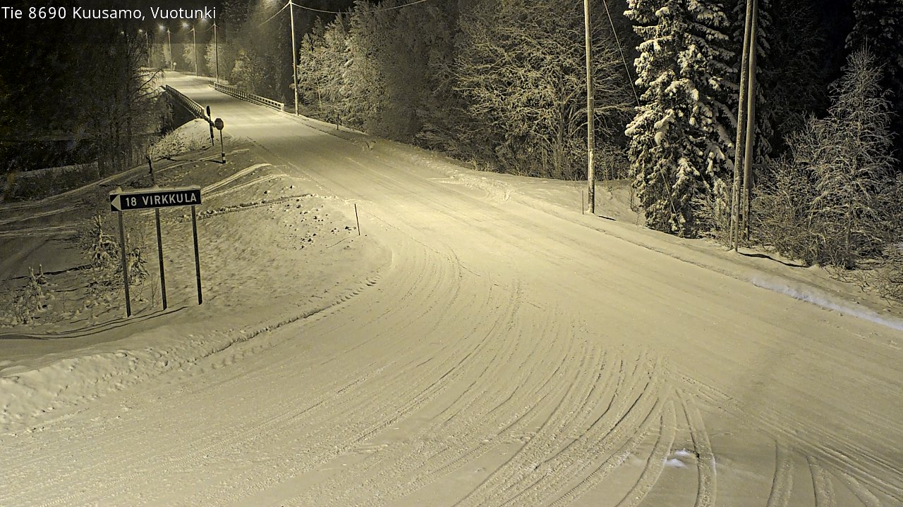 Weather Camera Image Road 8690 Kuusamo, Vuotunki, Kuusamo, Pohjois-Pohjanmaa