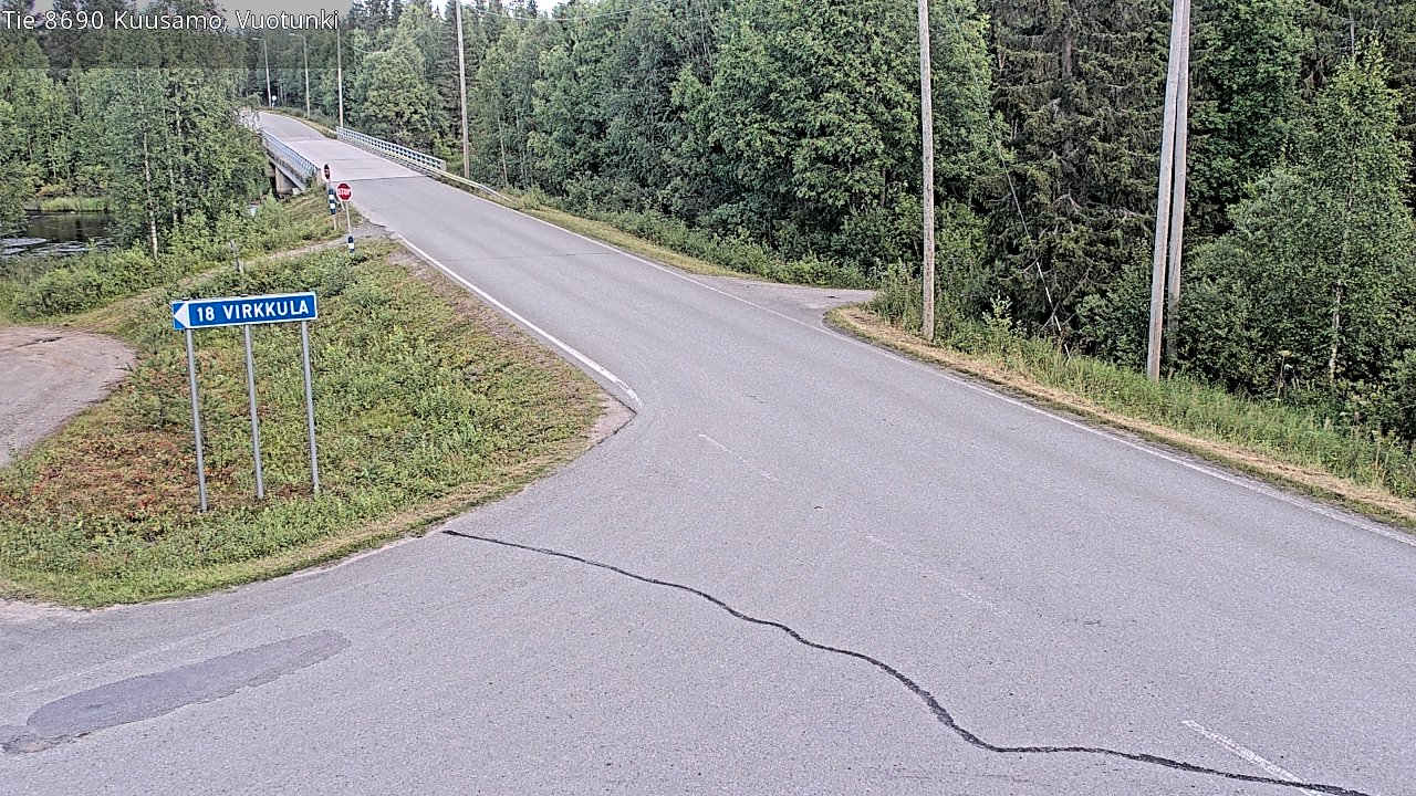 Weather Camera Image Road 8690 Kuusamo, Vuotunki, Kuusamo, Pohjois-Pohjanmaa