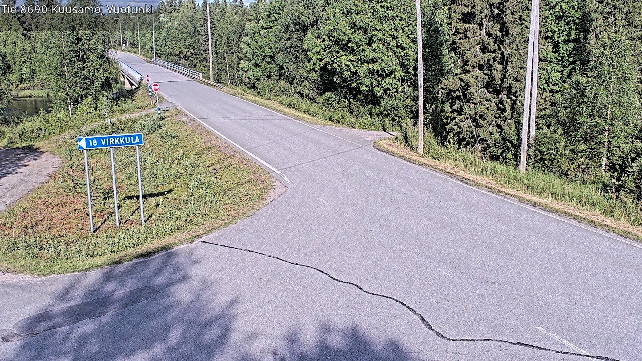 Weather Camera Image Road 8690 Kuusamo, Vuotunki, Kuusamo, Pohjois-Pohjanmaa