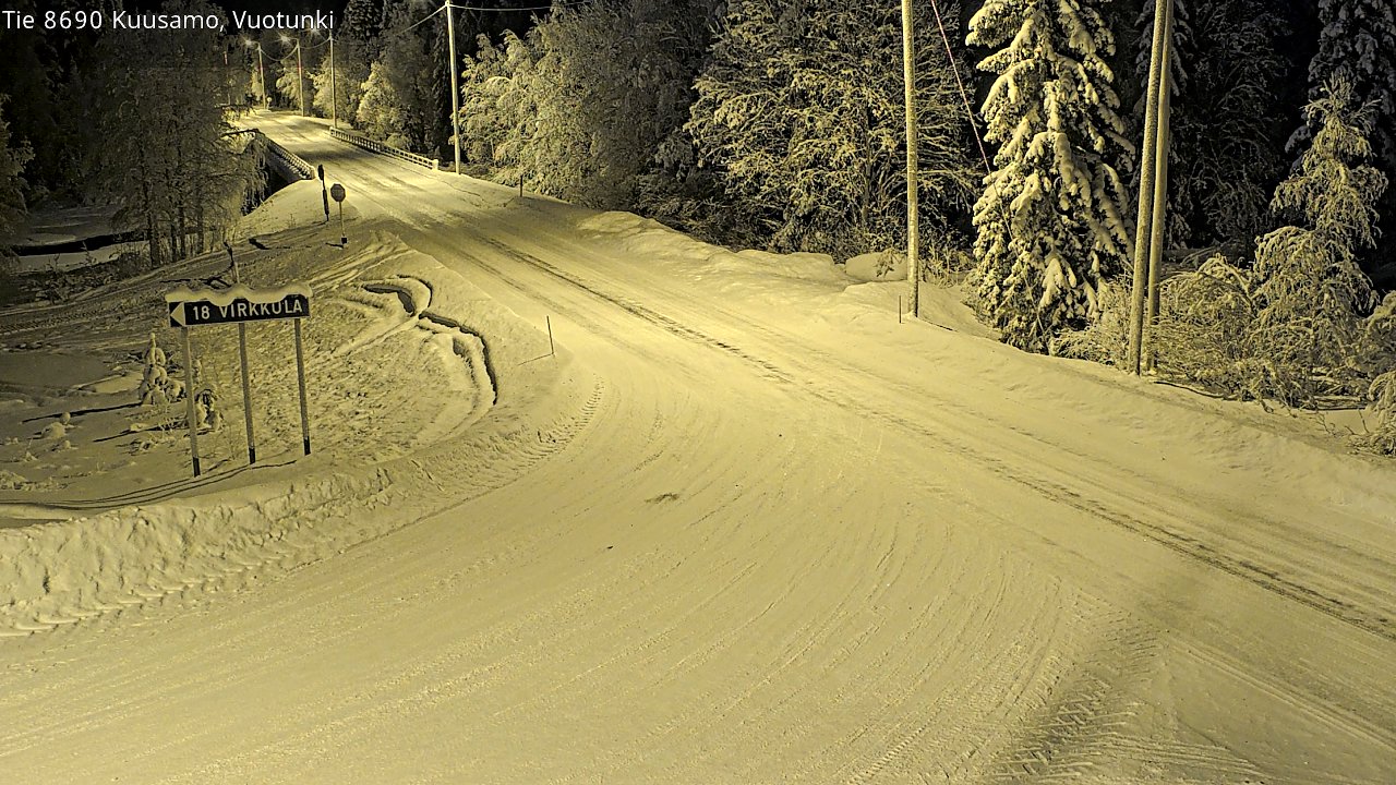 Kelikamerat Kuva Tie 8690 Kuusamo, Vuotunki, Kuusamo, Pohjois-Pohjanmaa