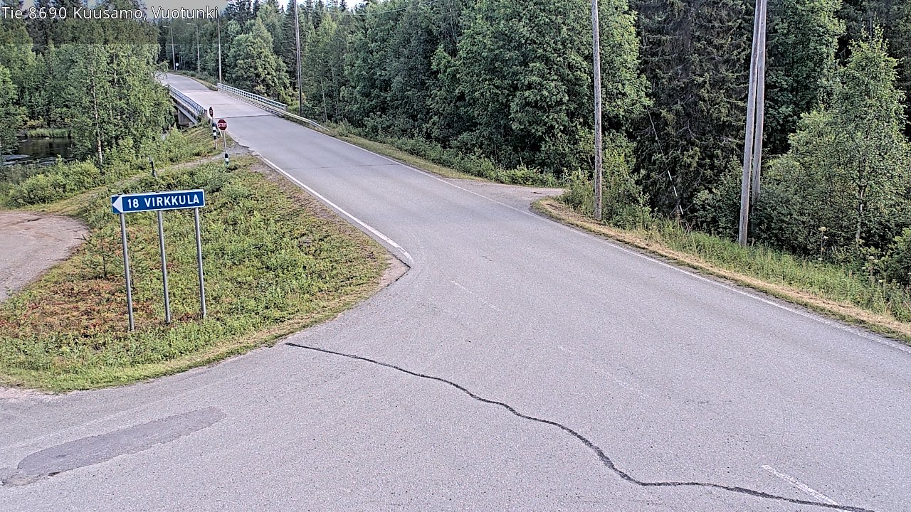 Weather Camera Image Väg 8690 Kuusamo, Vuotunki, Kuusamo, Pohjois-Pohjanmaa