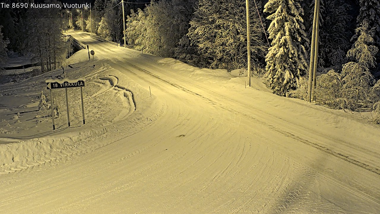 Kelikamerat Kuva Tie 8690 Kuusamo, Vuotunki, Kuusamo, Pohjois-Pohjanmaa