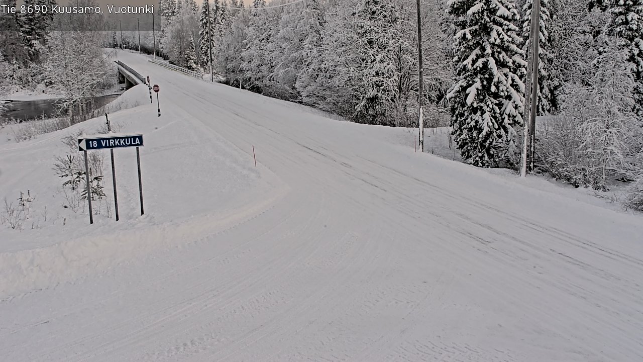 Weather Camera Image Road 8690 Kuusamo, Vuotunki, Kuusamo, Pohjois-Pohjanmaa