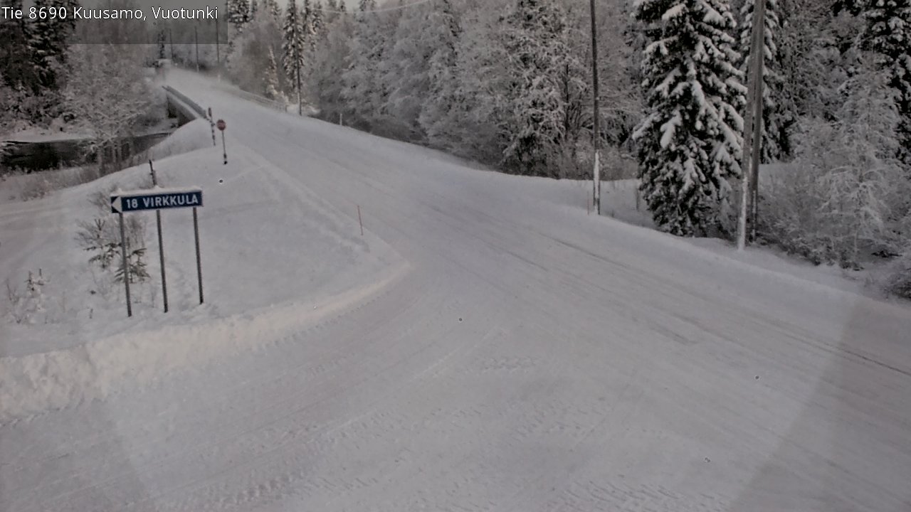 Weather Camera Image Road 8690 Kuusamo, Vuotunki, Kuusamo, Pohjois-Pohjanmaa