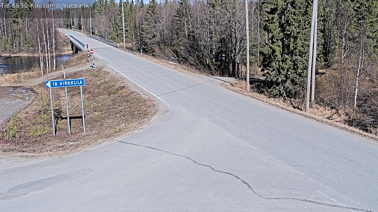 Weather Camera Image Väg 8690 Kuusamo, Vuotunki, Kuusamo, Pohjois-Pohjanmaa