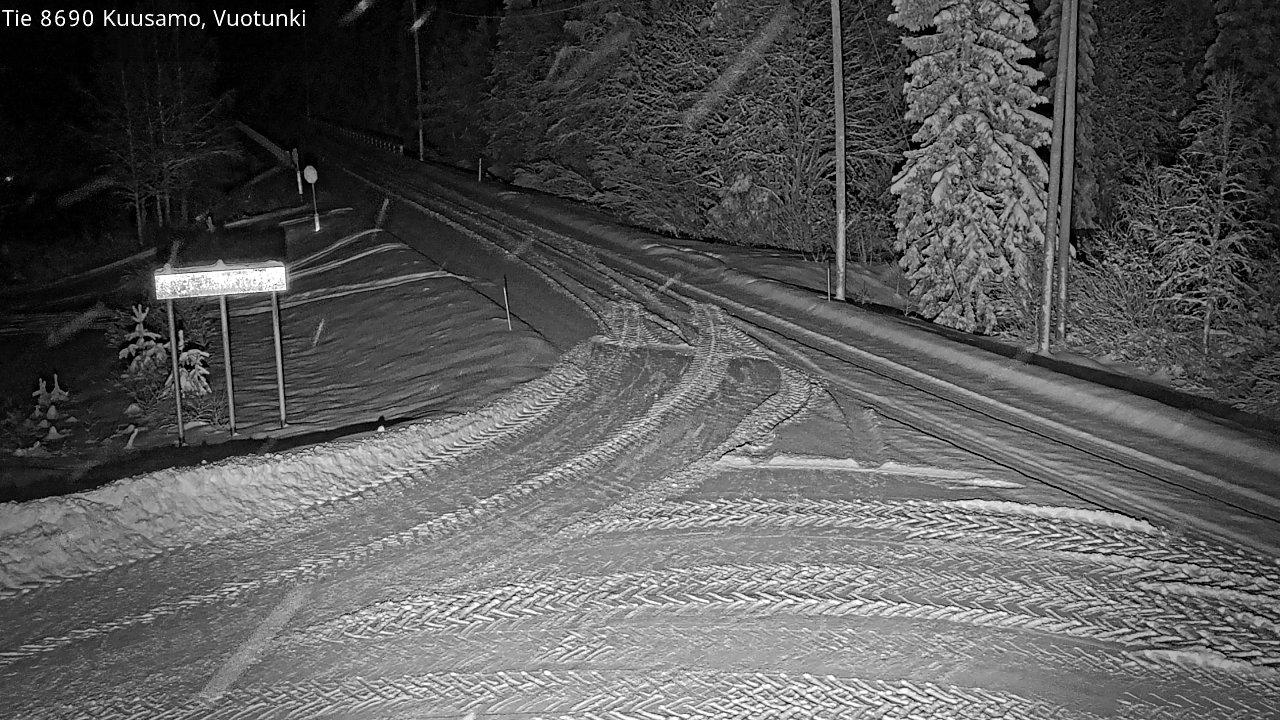 Weather Camera Image Väg 8690 Kuusamo, Vuotunki, Kuusamo, Pohjois-Pohjanmaa