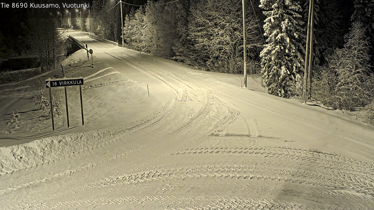 Weather Camera Image Road 8690 Kuusamo, Vuotunki, Kuusamo, Pohjois-Pohjanmaa