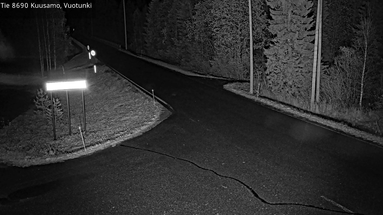 Weather Camera Image Road 8690 Kuusamo, Vuotunki, Kuusamo, Pohjois-Pohjanmaa