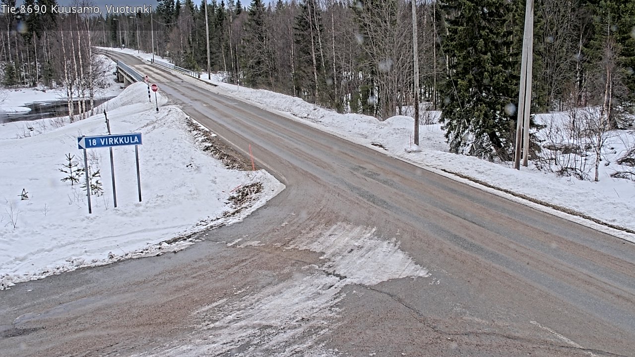 Weather Camera Image Väg 8690 Kuusamo, Vuotunki, Kuusamo, Pohjois-Pohjanmaa