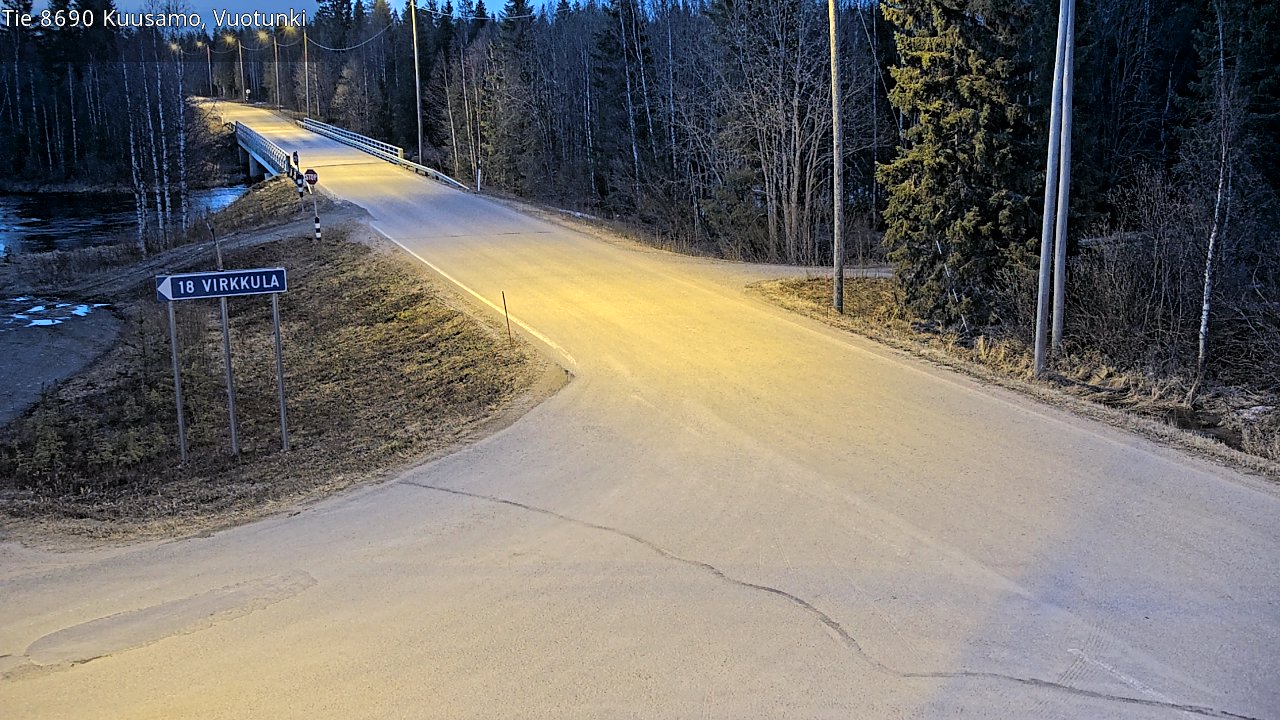 Weather Camera Image Väg 8690 Kuusamo, Vuotunki, Kuusamo, Pohjois-Pohjanmaa