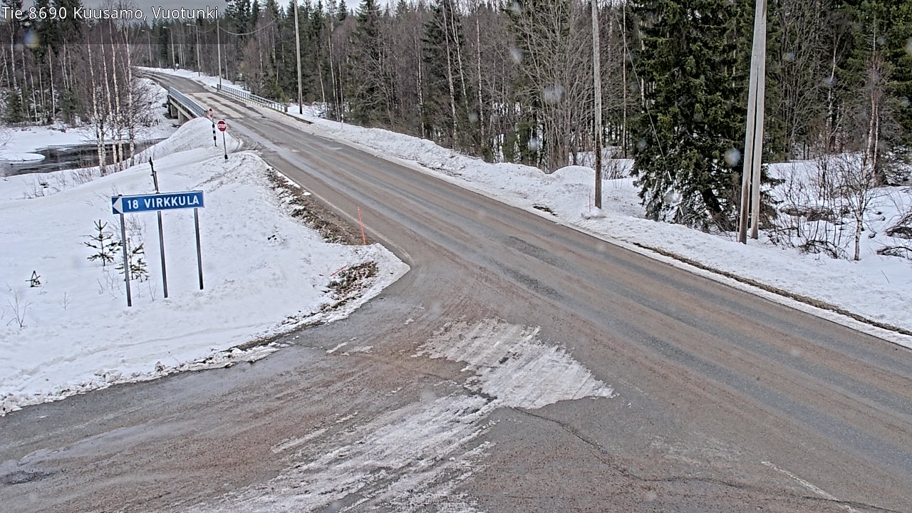 Weather Camera Image Väg 8690 Kuusamo, Vuotunki, Kuusamo, Pohjois-Pohjanmaa