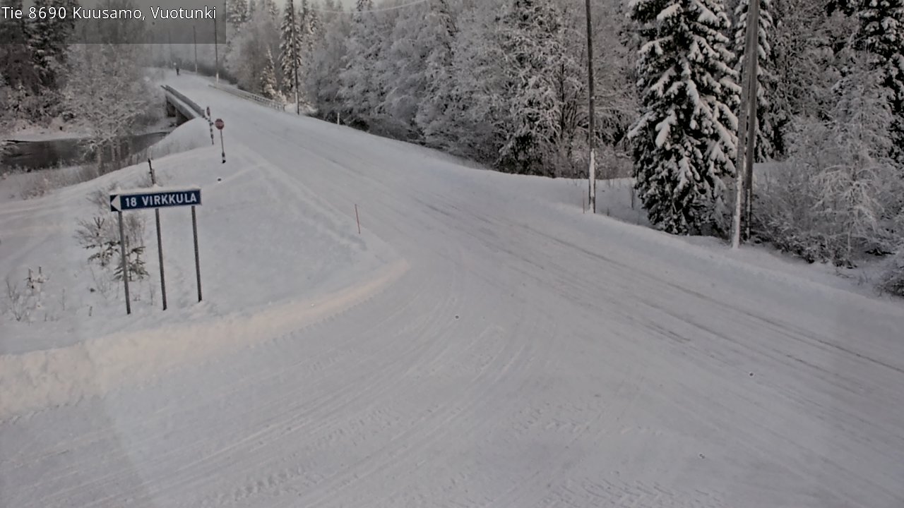 Weather Camera Image Road 8690 Kuusamo, Vuotunki, Kuusamo, Pohjois-Pohjanmaa