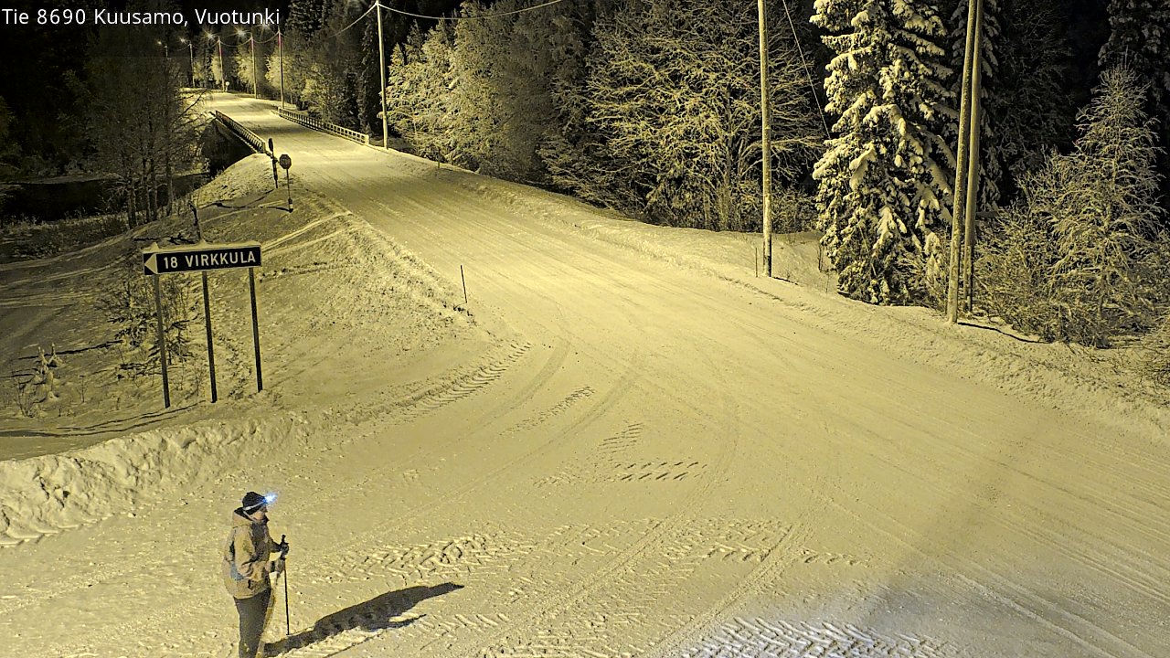 Weather Camera Image Road 8690 Kuusamo, Vuotunki, Kuusamo, Pohjois-Pohjanmaa
