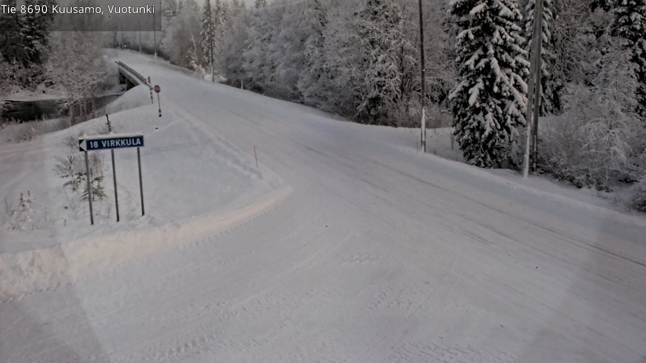 Weather Camera Image Road 8690 Kuusamo, Vuotunki, Kuusamo, Pohjois-Pohjanmaa