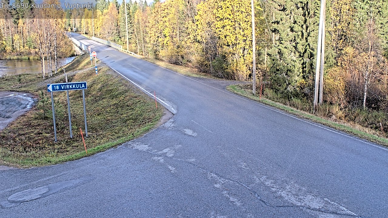 Weather Camera Image Road 8690 Kuusamo, Vuotunki, Kuusamo, Pohjois-Pohjanmaa