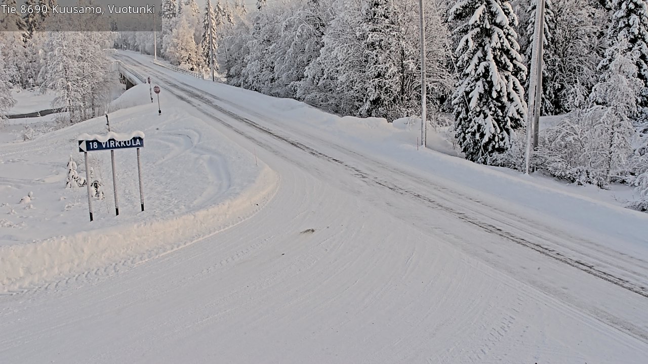 Kelikamerat Kuva Tie 8690 Kuusamo, Vuotunki, Kuusamo, Pohjois-Pohjanmaa