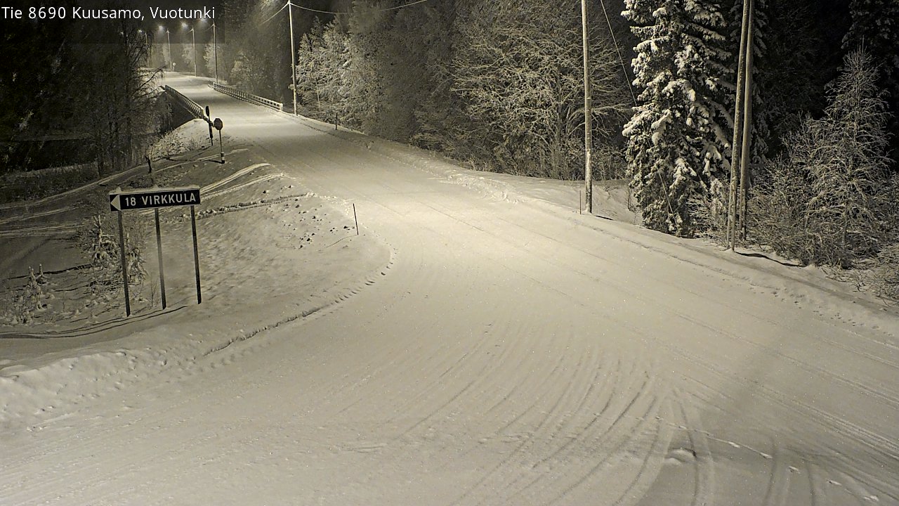 Weather Camera Image Road 8690 Kuusamo, Vuotunki, Kuusamo, Pohjois-Pohjanmaa