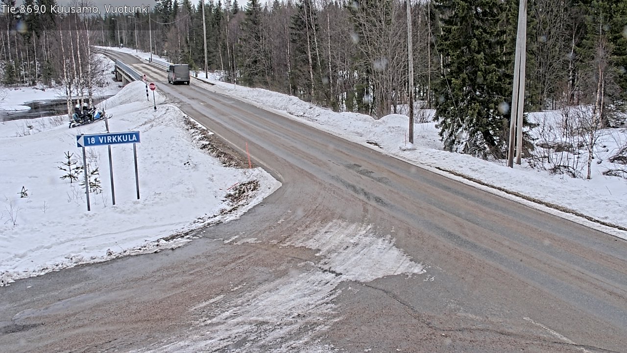 Weather Camera Image Väg 8690 Kuusamo, Vuotunki, Kuusamo, Pohjois-Pohjanmaa
