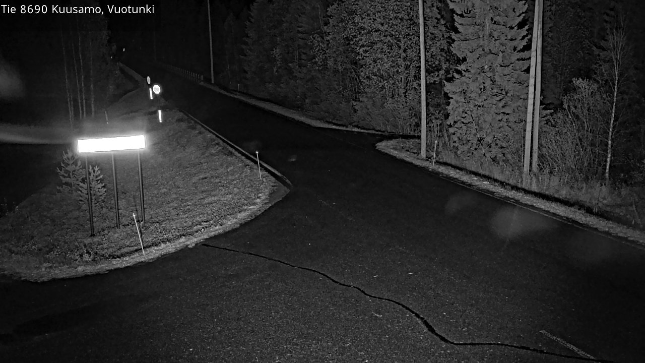 Weather Camera Image Road 8690 Kuusamo, Vuotunki, Kuusamo, Pohjois-Pohjanmaa