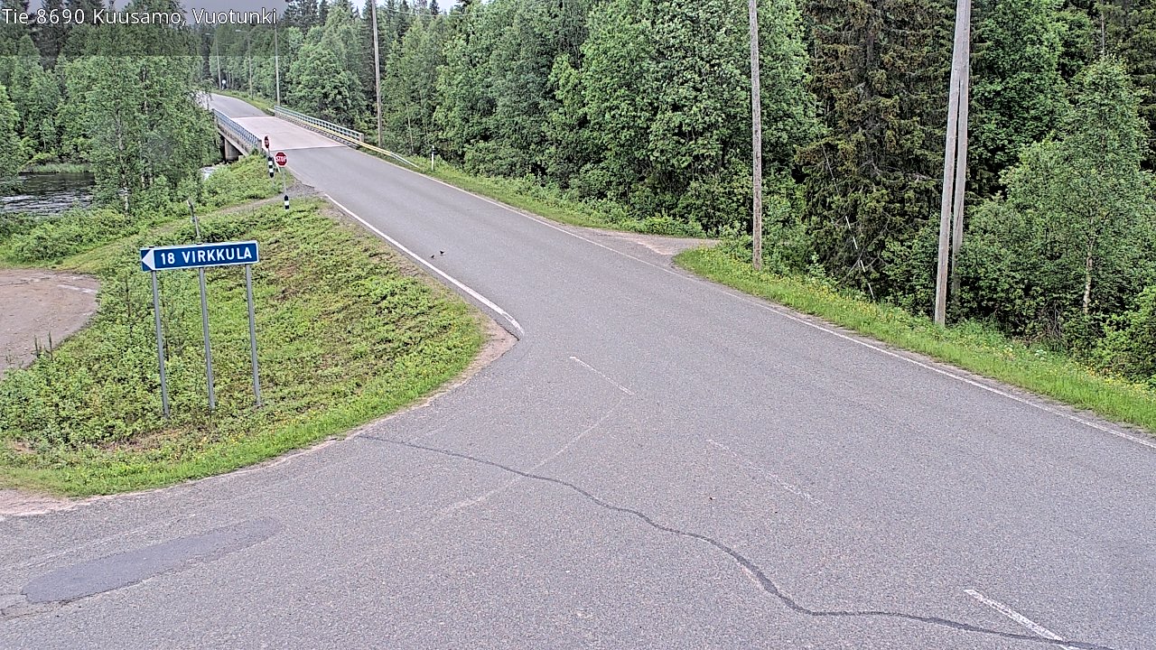 Weather Camera Image Road 8690 Kuusamo, Vuotunki, Kuusamo, Pohjois-Pohjanmaa