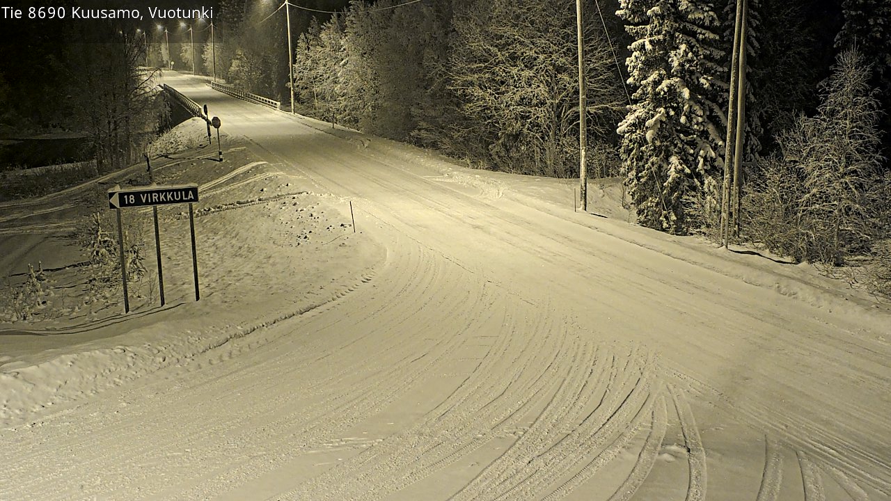 Weather Camera Image Road 8690 Kuusamo, Vuotunki, Kuusamo, Pohjois-Pohjanmaa