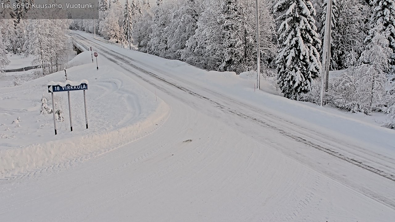 Kelikamerat Kuva Tie 8690 Kuusamo, Vuotunki, Kuusamo, Pohjois-Pohjanmaa