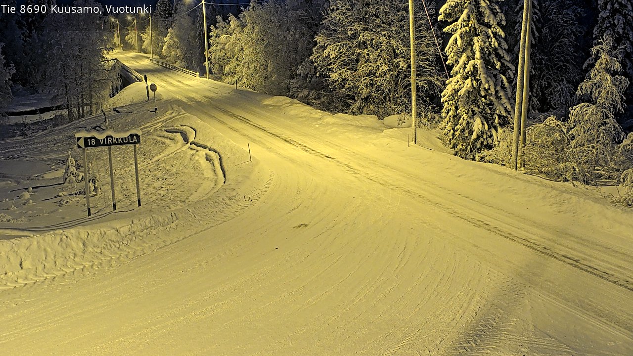 Kelikamerat Kuva Tie 8690 Kuusamo, Vuotunki, Kuusamo, Pohjois-Pohjanmaa