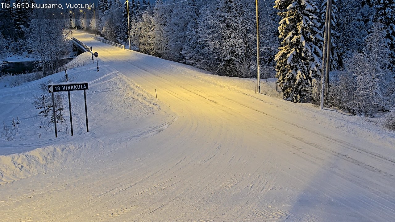 Weather Camera Image Road 8690 Kuusamo, Vuotunki, Kuusamo, Pohjois-Pohjanmaa