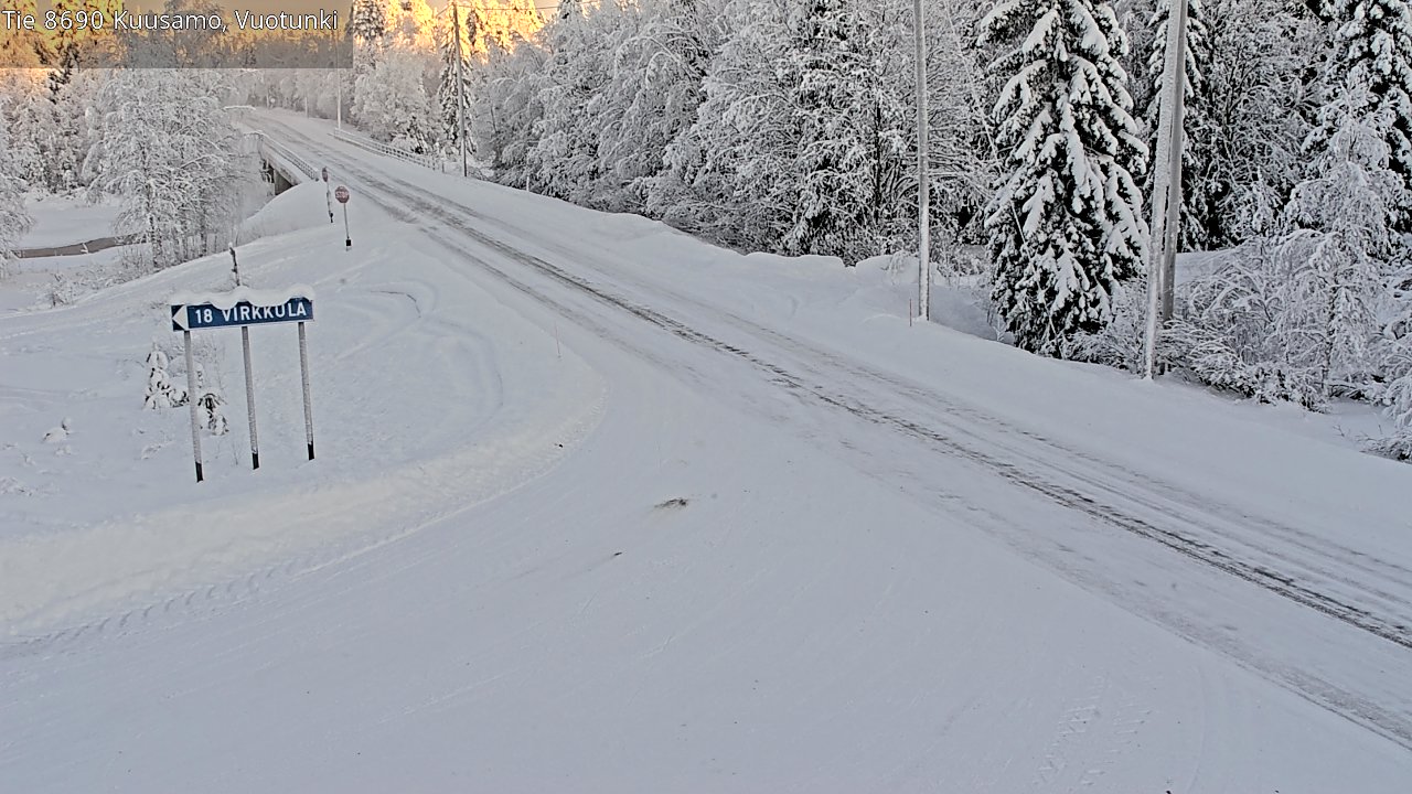 Weather Camera Image Road 8690 Kuusamo, Vuotunki, Kuusamo, Pohjois-Pohjanmaa