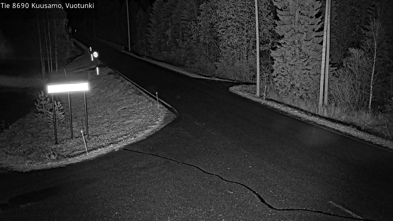 Weather Camera Image Road 8690 Kuusamo, Vuotunki, Kuusamo, Pohjois-Pohjanmaa