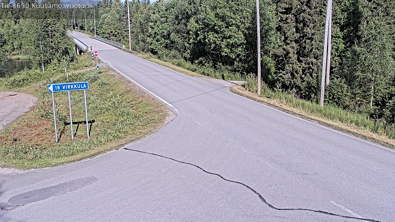 Weather Camera Image Road 8690 Kuusamo, Vuotunki, Kuusamo, Pohjois-Pohjanmaa