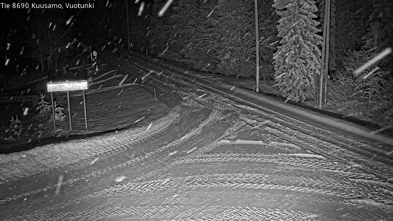 Weather Camera Image Road 8690 Kuusamo, Vuotunki, Kuusamo, Pohjois-Pohjanmaa
