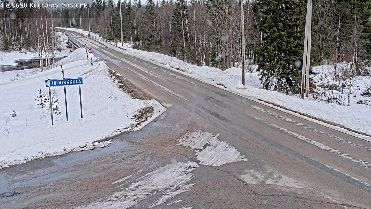 Weather Camera Image Väg 8690 Kuusamo, Vuotunki, Kuusamo, Pohjois-Pohjanmaa