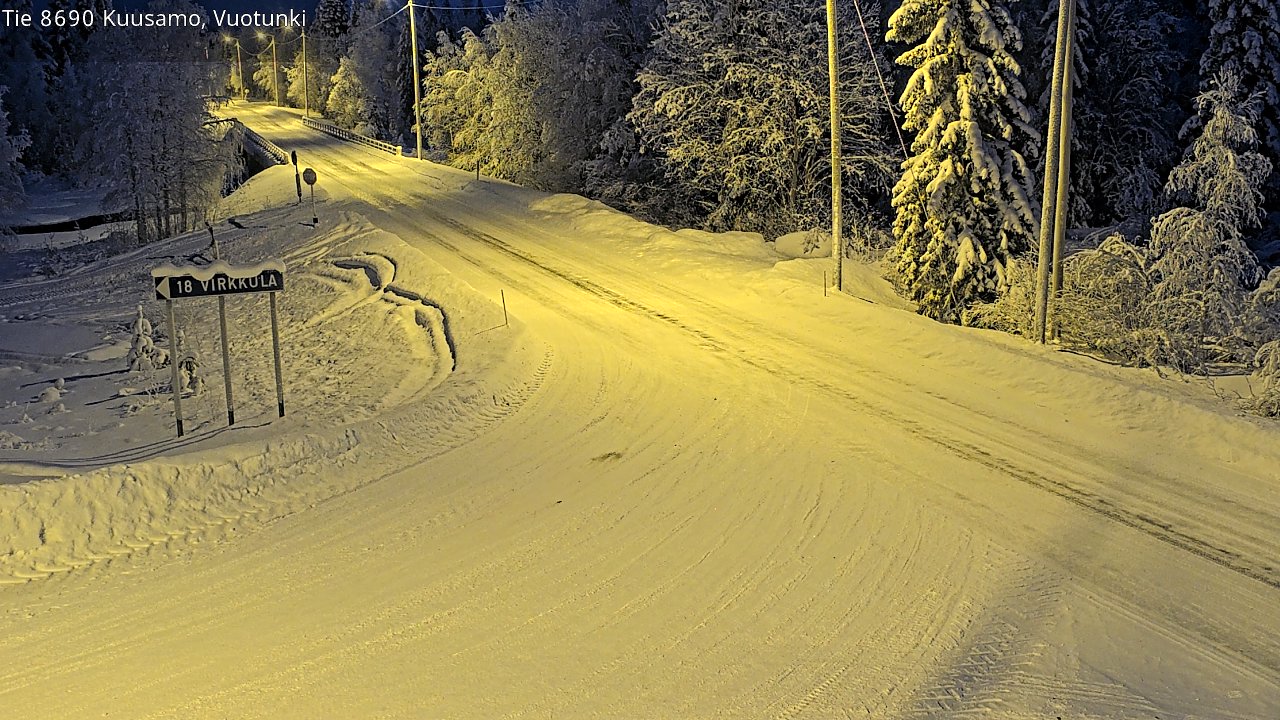 Kelikamerat Kuva Tie 8690 Kuusamo, Vuotunki, Kuusamo, Pohjois-Pohjanmaa