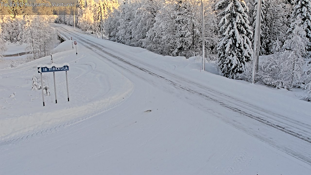 Weather Camera Image Road 8690 Kuusamo, Vuotunki, Kuusamo, Pohjois-Pohjanmaa