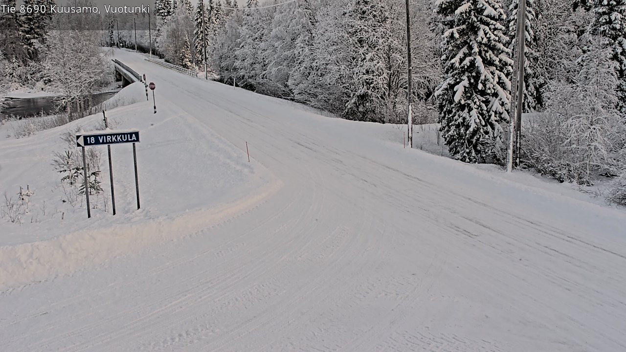 Weather Camera Image Road 8690 Kuusamo, Vuotunki, Kuusamo, Pohjois-Pohjanmaa