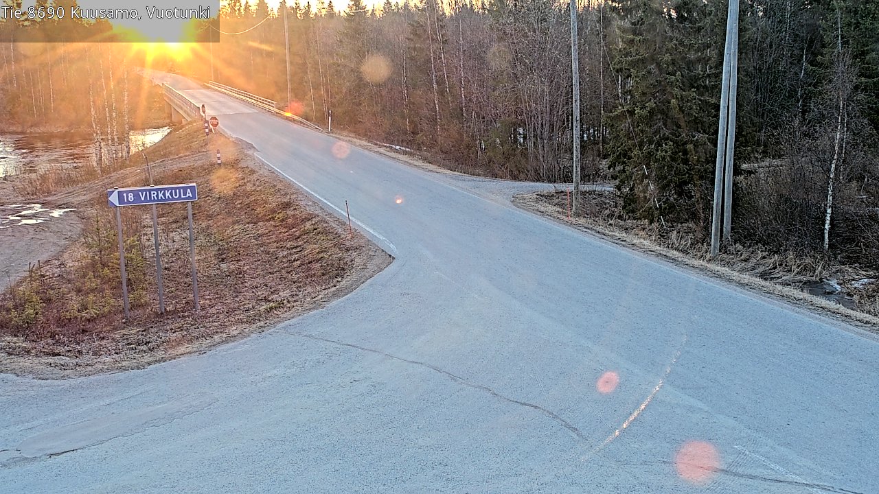 Weather Camera Image Väg 8690 Kuusamo, Vuotunki, Kuusamo, Pohjois-Pohjanmaa