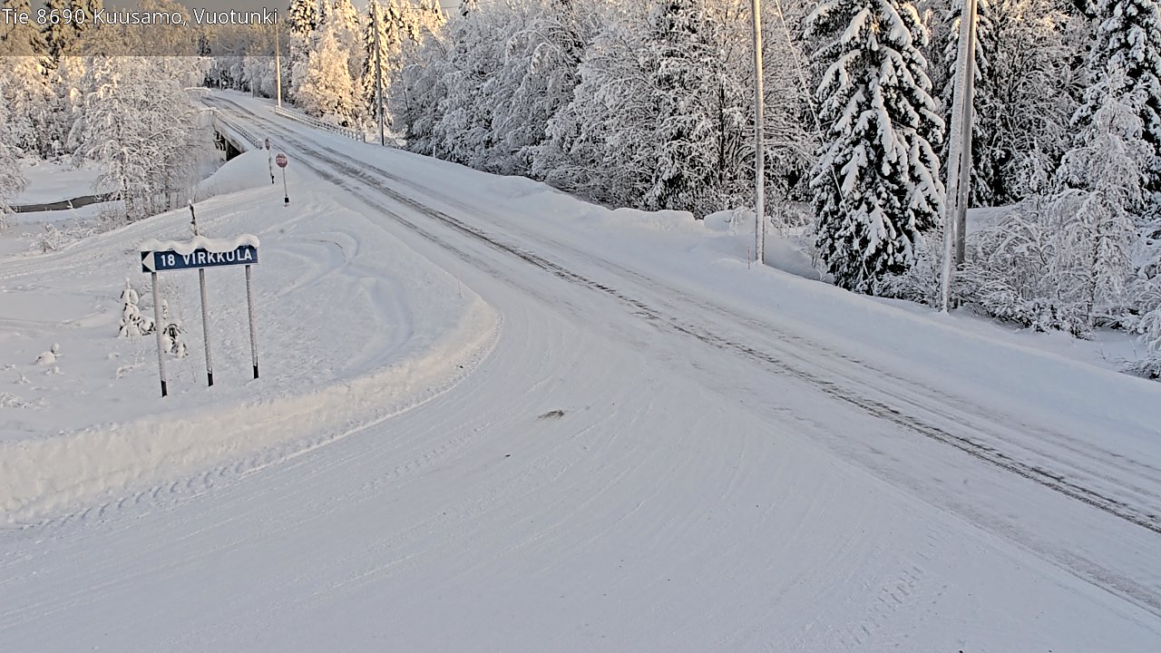 Kelikamerat Kuva Tie 8690 Kuusamo, Vuotunki, Kuusamo, Pohjois-Pohjanmaa