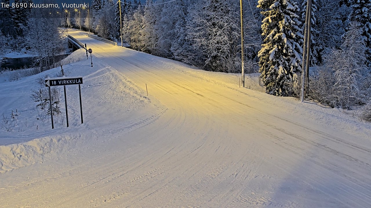 Weather Camera Image Road 8690 Kuusamo, Vuotunki, Kuusamo, Pohjois-Pohjanmaa