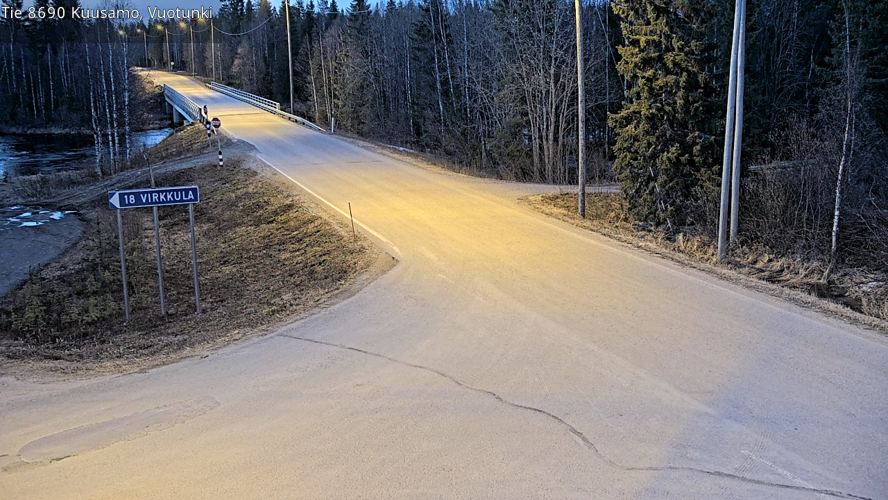 Weather Camera Image Väg 8690 Kuusamo, Vuotunki, Kuusamo, Pohjois-Pohjanmaa
