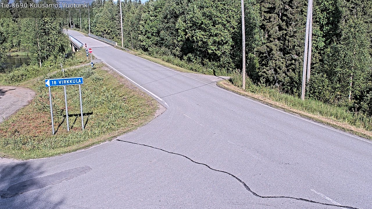 Weather Camera Image Road 8690 Kuusamo, Vuotunki, Kuusamo, Pohjois-Pohjanmaa