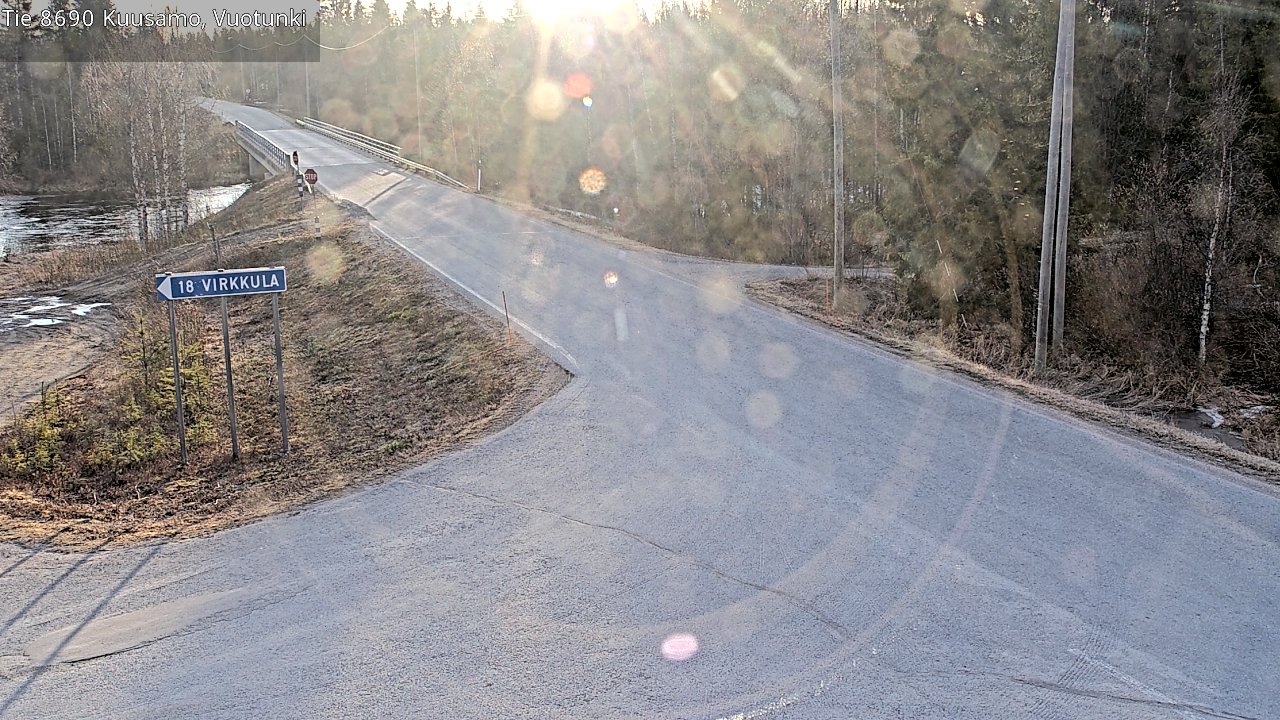 Weather Camera Image Väg 8690 Kuusamo, Vuotunki, Kuusamo, Pohjois-Pohjanmaa
