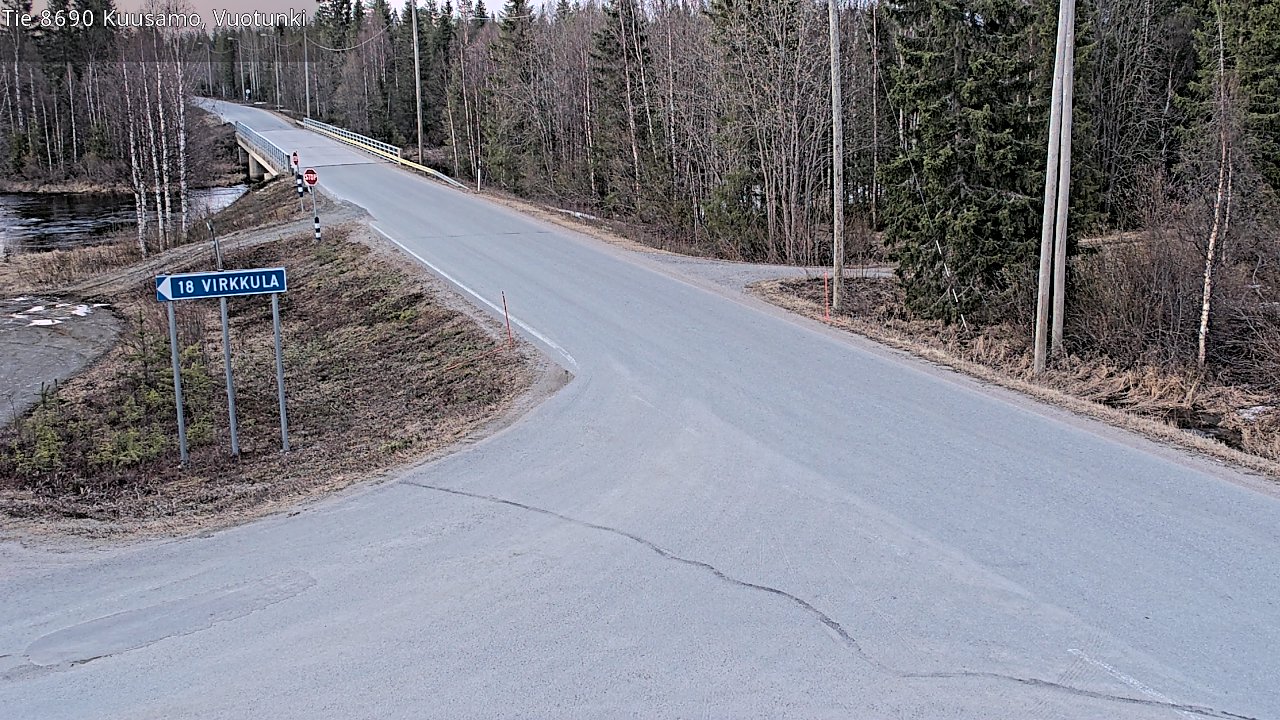 Weather Camera Image Väg 8690 Kuusamo, Vuotunki, Kuusamo, Pohjois-Pohjanmaa