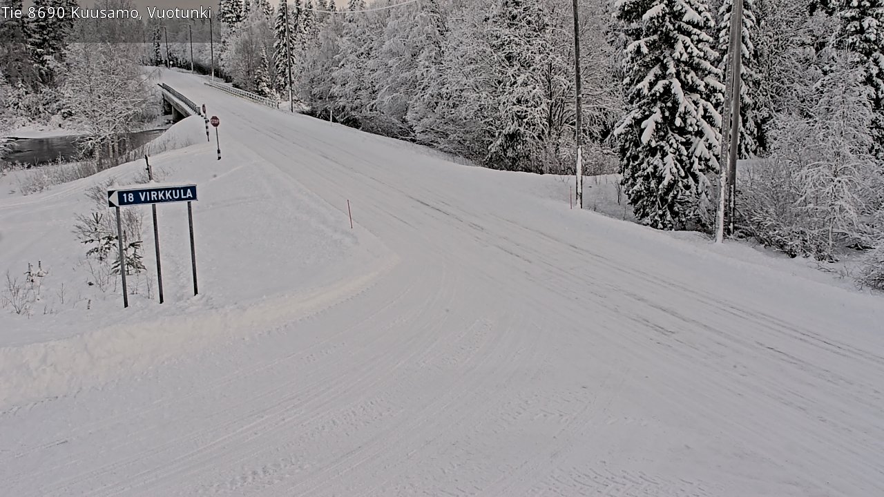 Weather Camera Image Road 8690 Kuusamo, Vuotunki, Kuusamo, Pohjois-Pohjanmaa