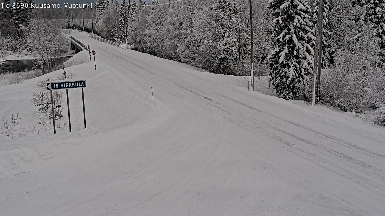 Weather Camera Image Road 8690 Kuusamo, Vuotunki, Kuusamo, Pohjois-Pohjanmaa