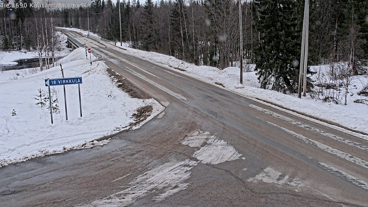 Weather Camera Image Road 8690 Kuusamo, Vuotunki, Kuusamo, Pohjois-Pohjanmaa