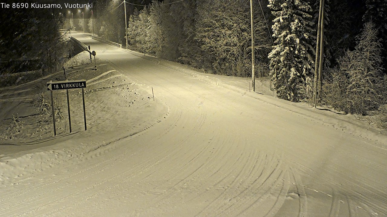 Weather Camera Image Road 8690 Kuusamo, Vuotunki, Kuusamo, Pohjois-Pohjanmaa