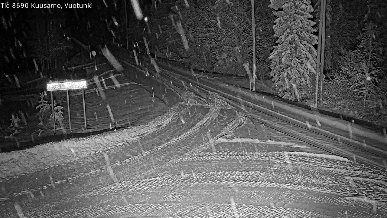 Weather Camera Image Road 8690 Kuusamo, Vuotunki, Kuusamo, Pohjois-Pohjanmaa